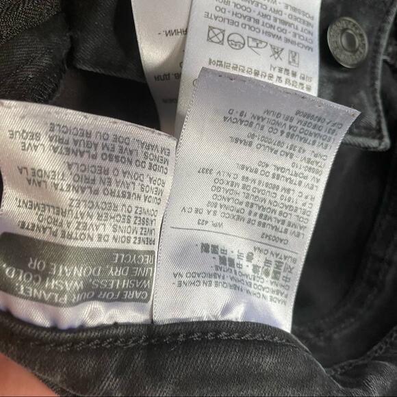 Levi's 710 Super Skinny Jeans Legging Distressed Black Gray 26 EUC - Picture 5 of 11
